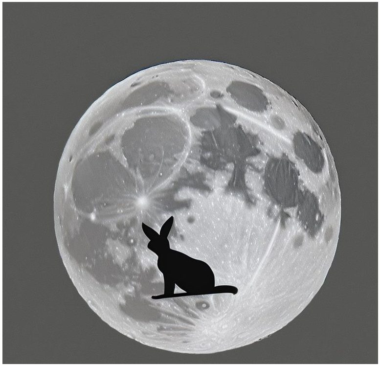 テキスト「Rabbit　moon」と入力して作成した画像